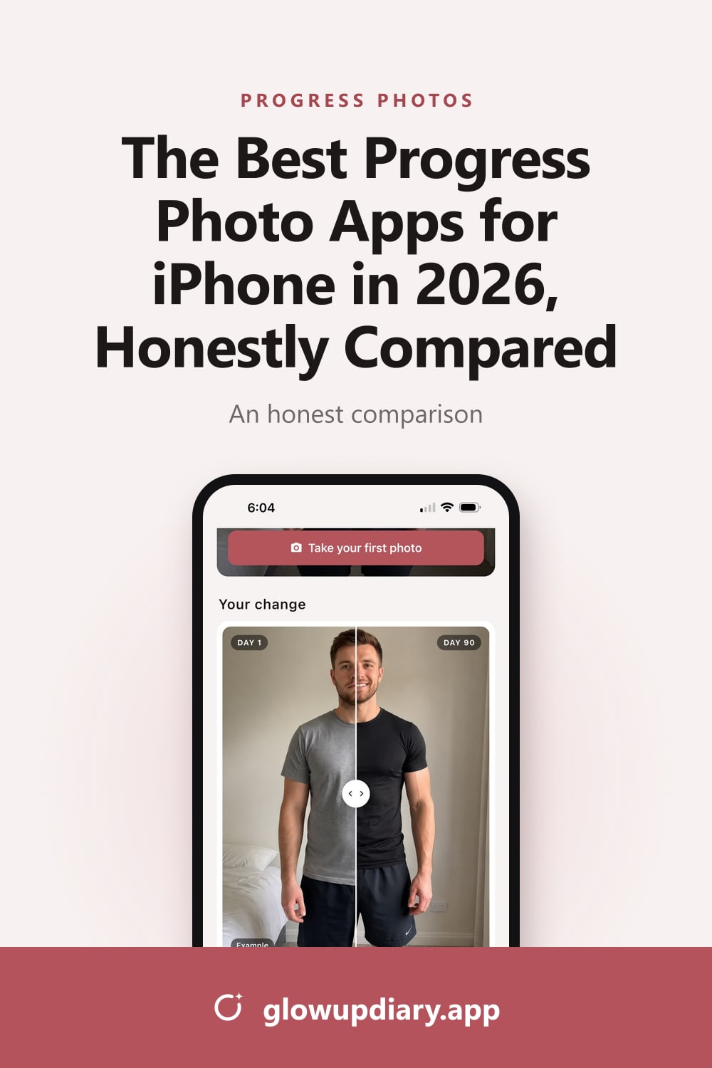 The Best Progress Photo Apps for iPhone in 2026, Honestly Compared: Glow Up Diary guide